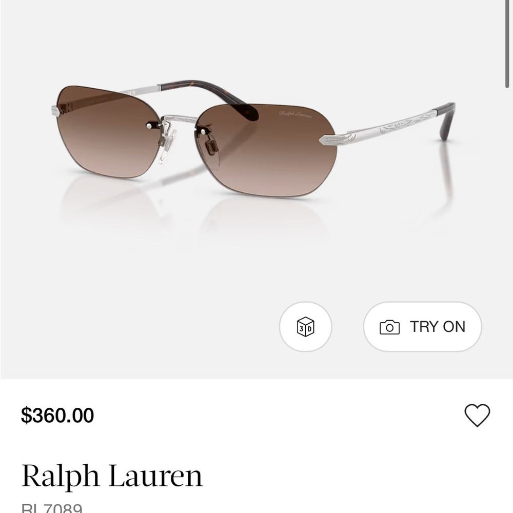 Ralph Lauren Silver and Brown Sunglasses